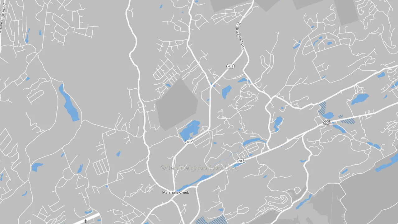 Transit Grade map of 18335, PA