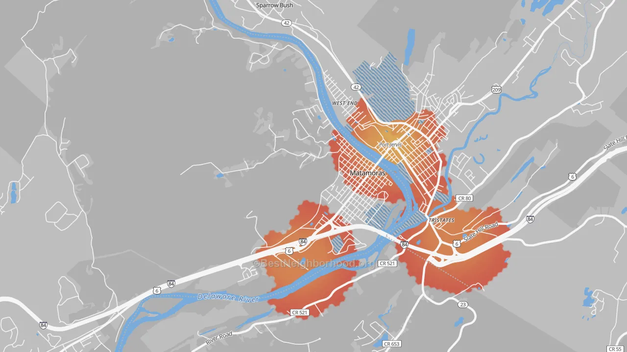 Transit Grade map of 18336, PA
