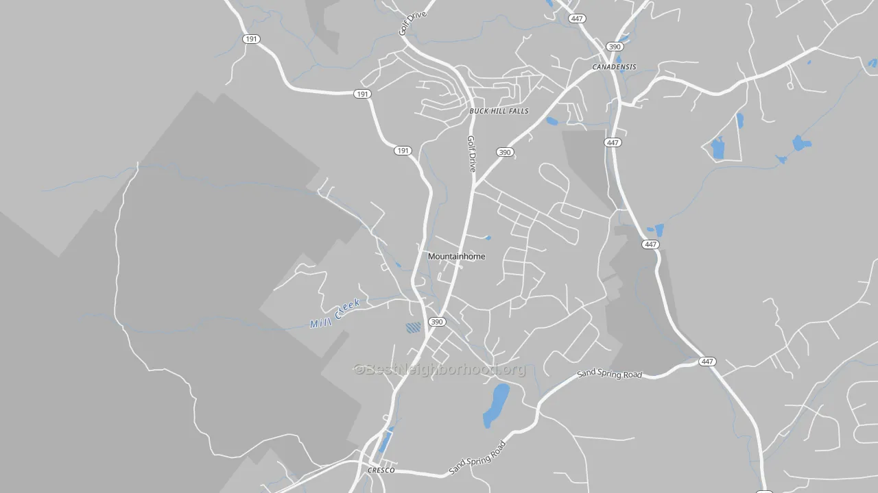 Transit Grade map of 18342, PA