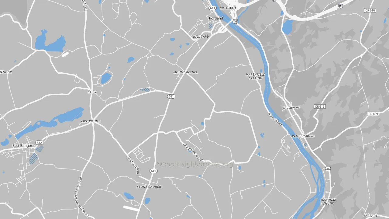 Transit Grade map of 18343, PA