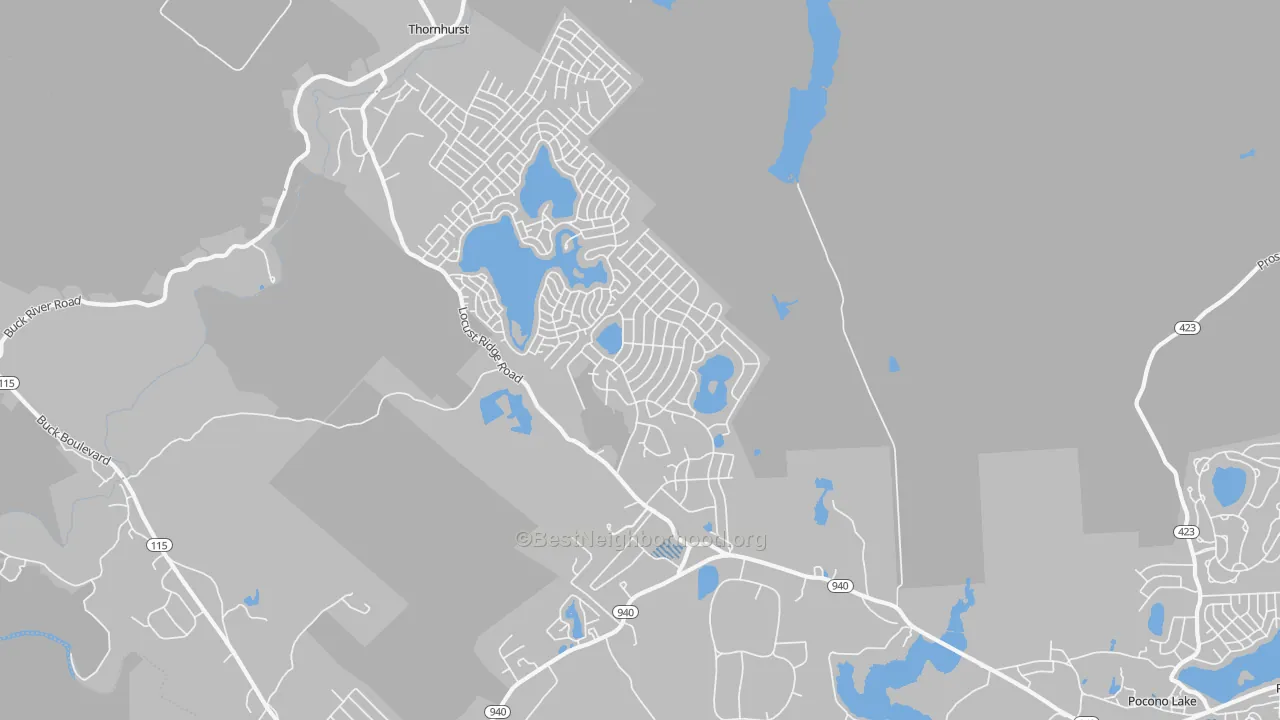 Transit Grade map of 18347, PA