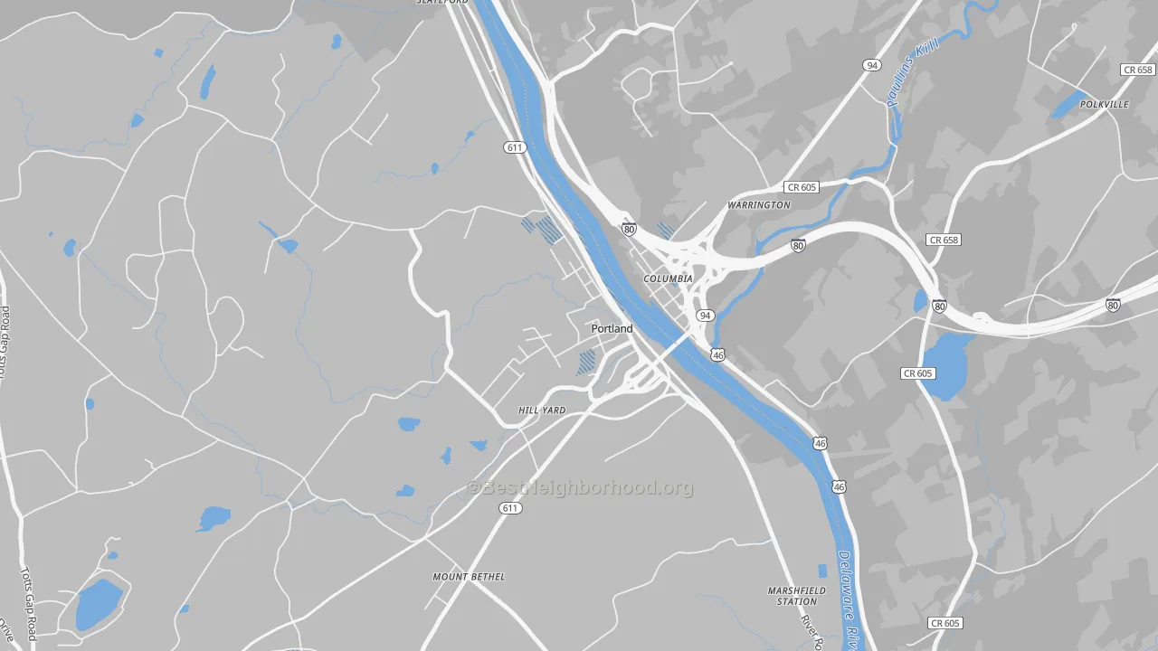 Transit Grade map of 18351, PA
