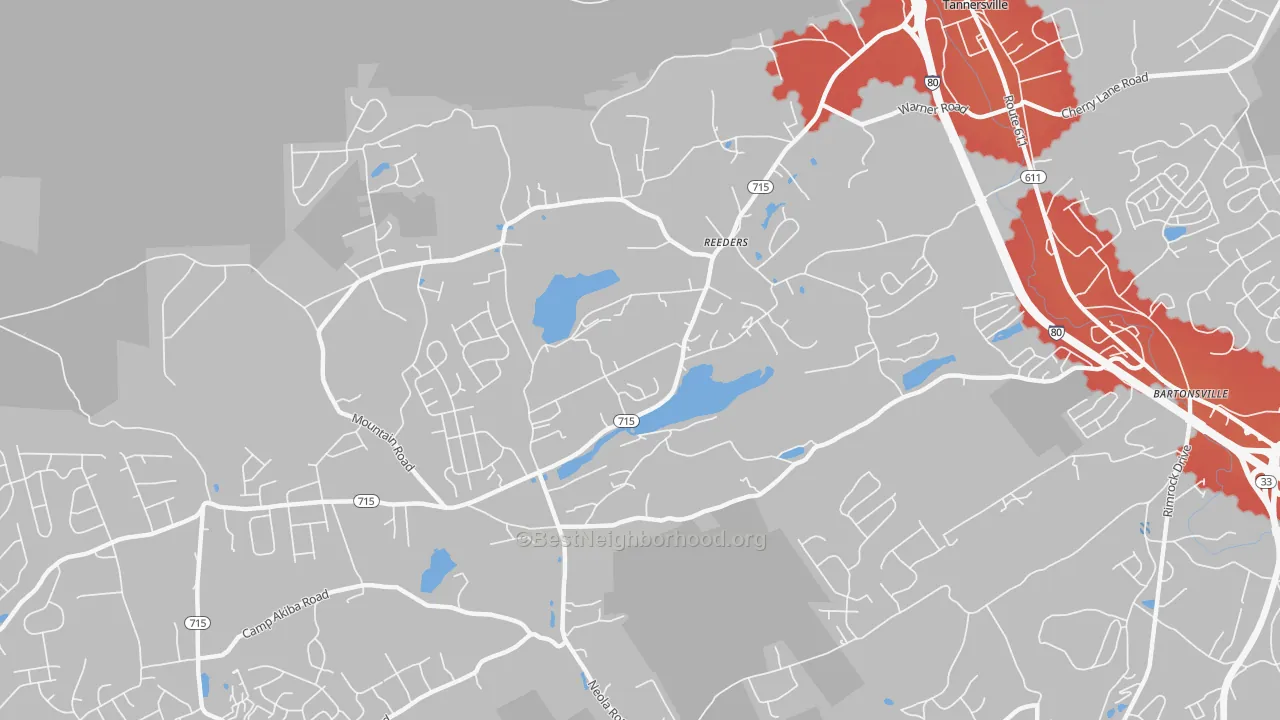 Transit Grade map of 18352, PA