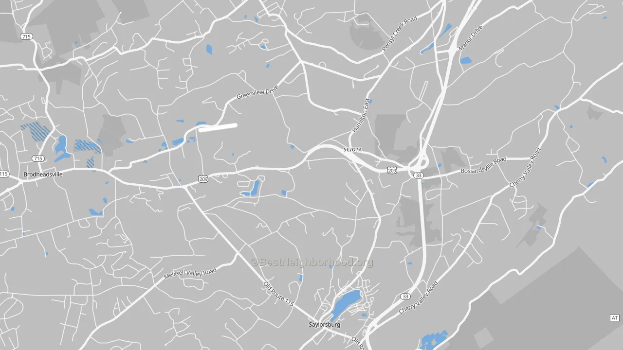 Transit Grade map of 18354, PA