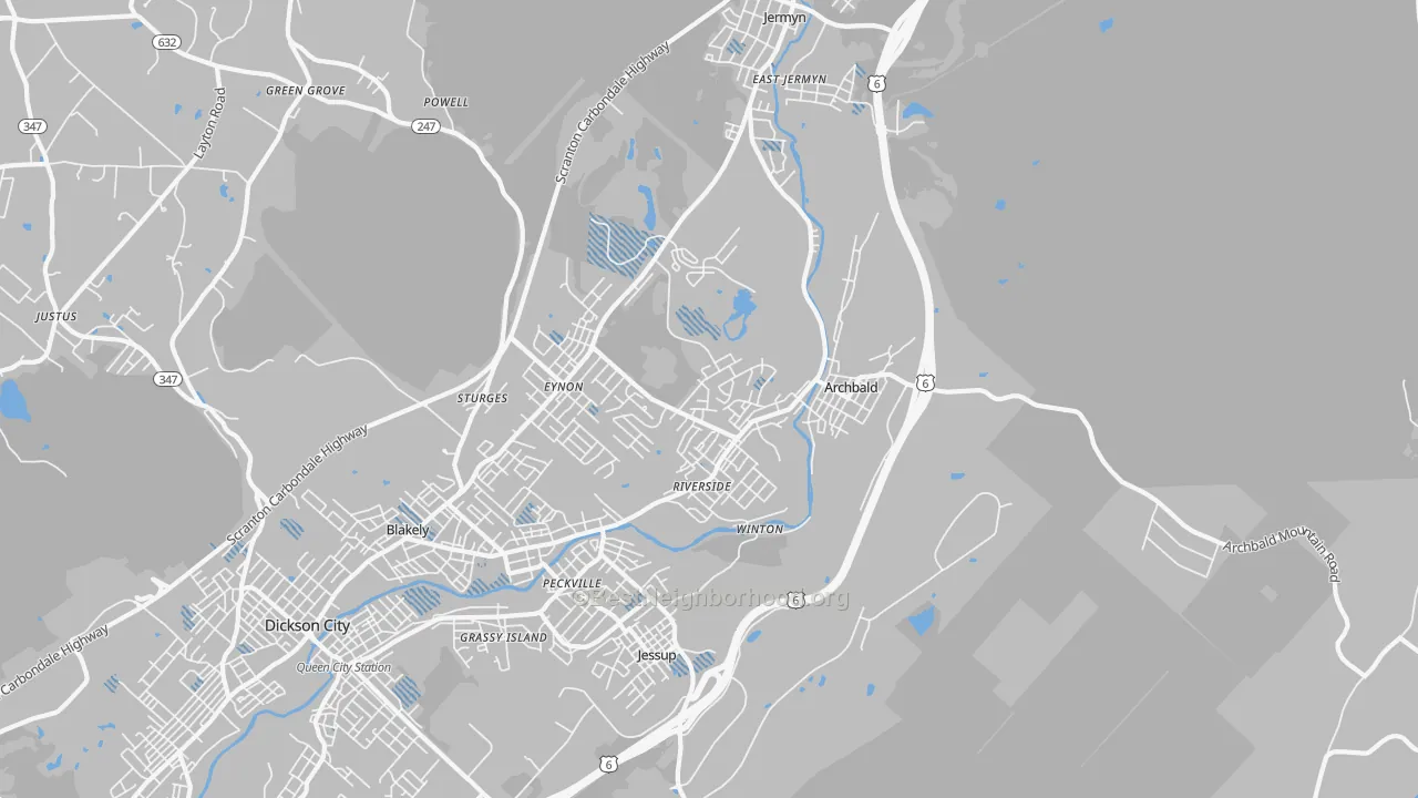 Transit Grade map of 18403, PA