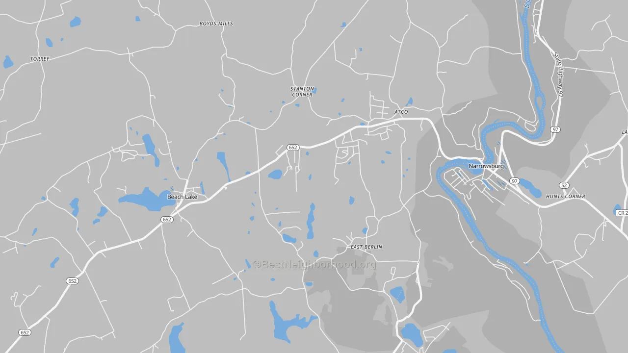 Transit Grade map of 18405, PA
