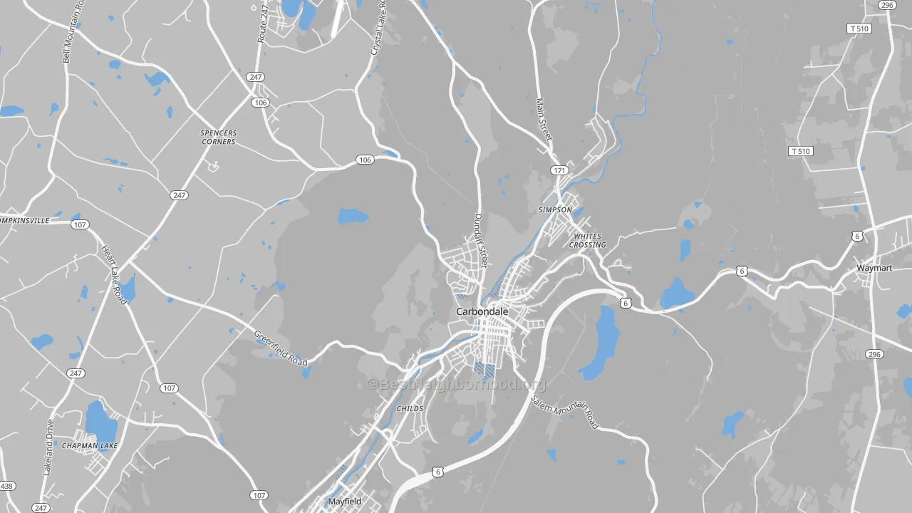 Transit Grade map of 18407, PA