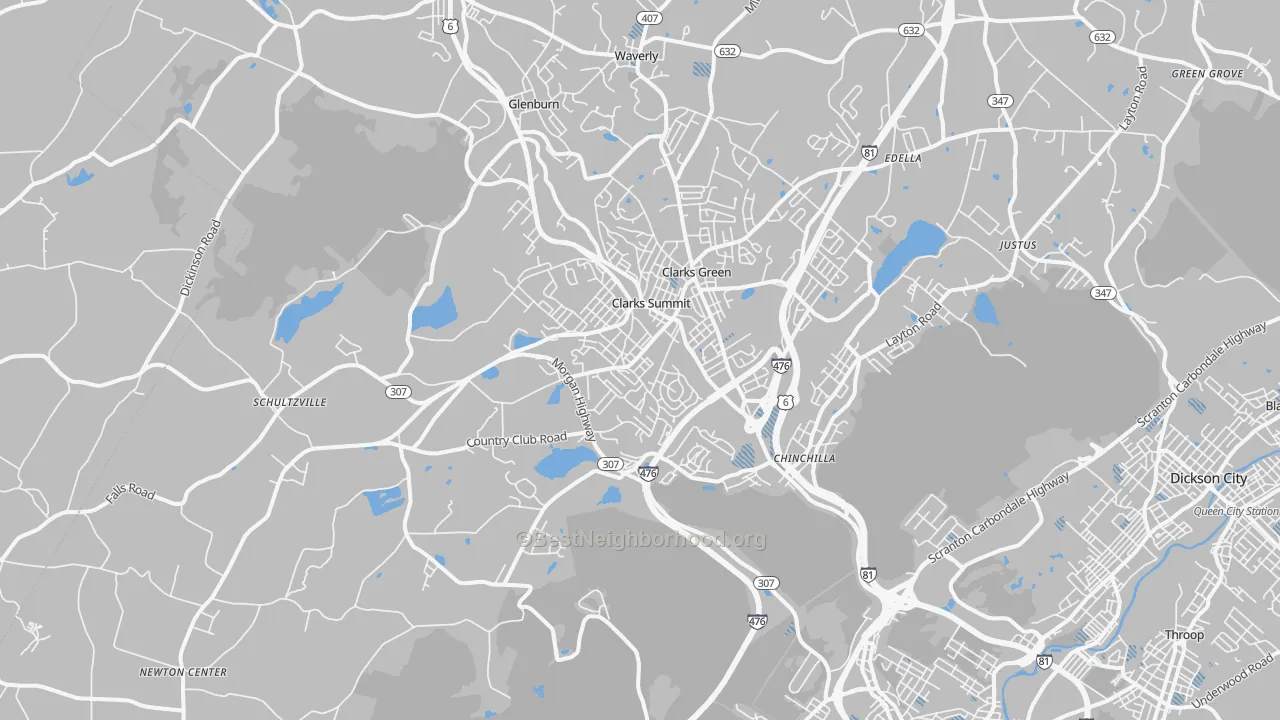 Transit Grade map of 18411, PA