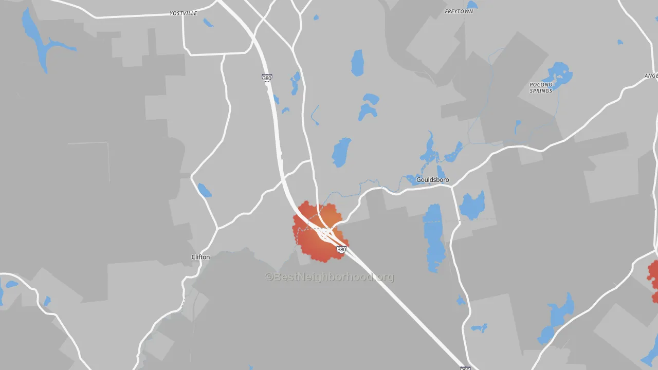 Transit Grade map of 18424, PA