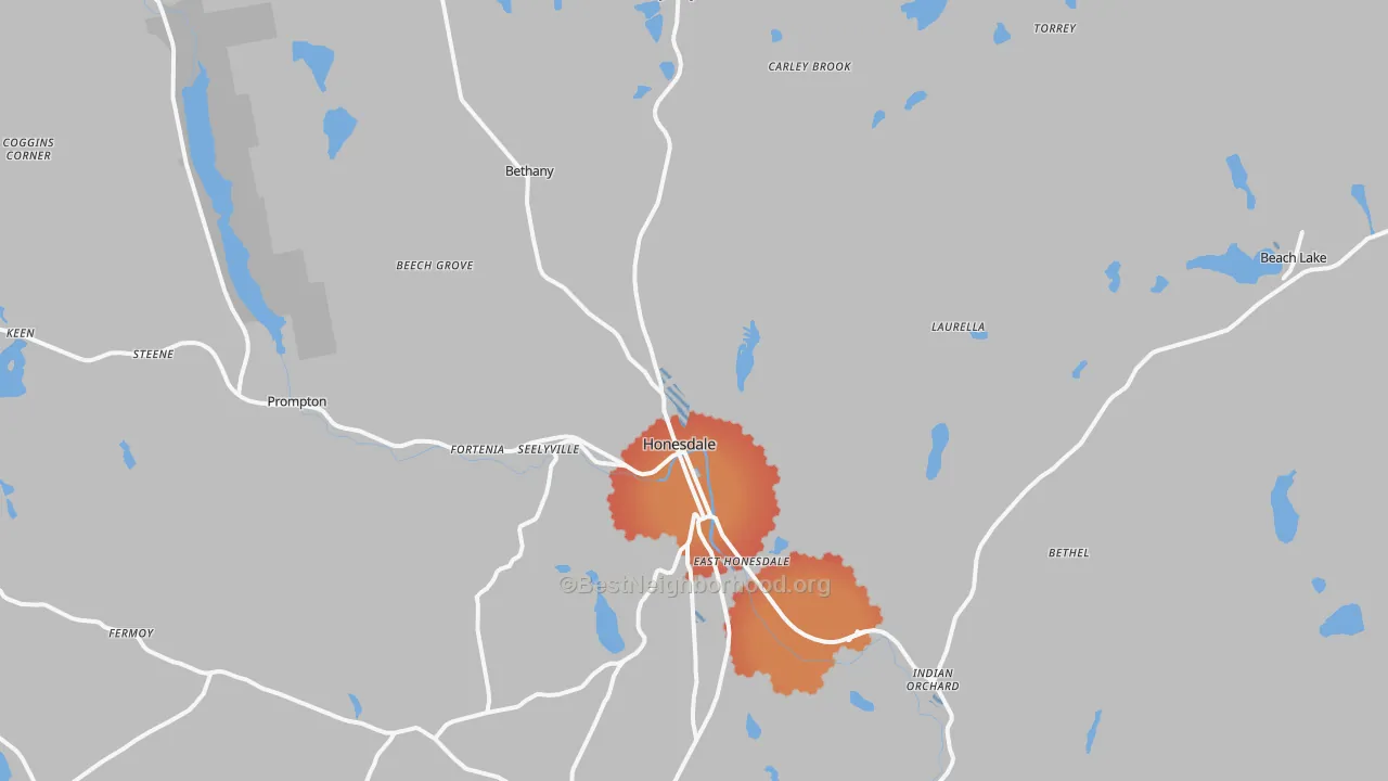 Transit Grade map of 18431, PA