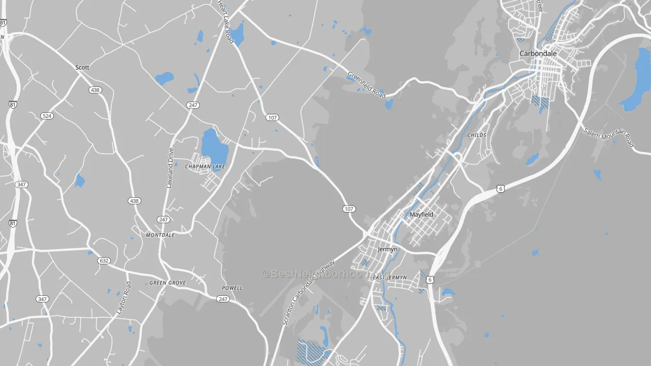Transit Grade map of 18433, PA