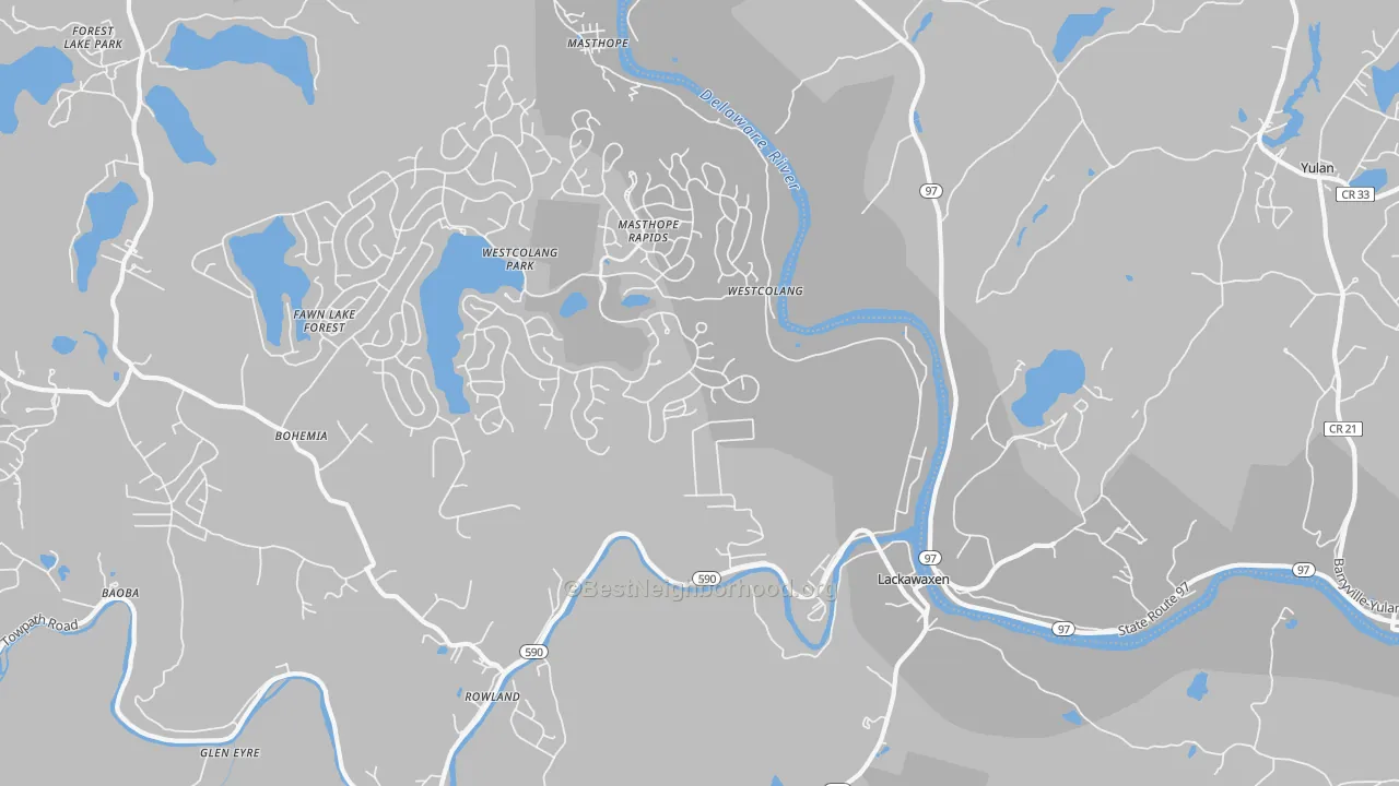 Transit Grade map of 18435, PA