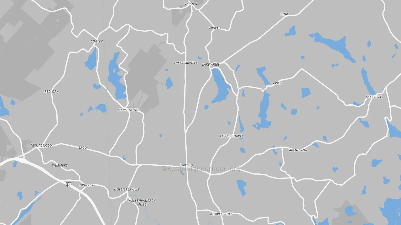 Transit Grade map of 18436, PA