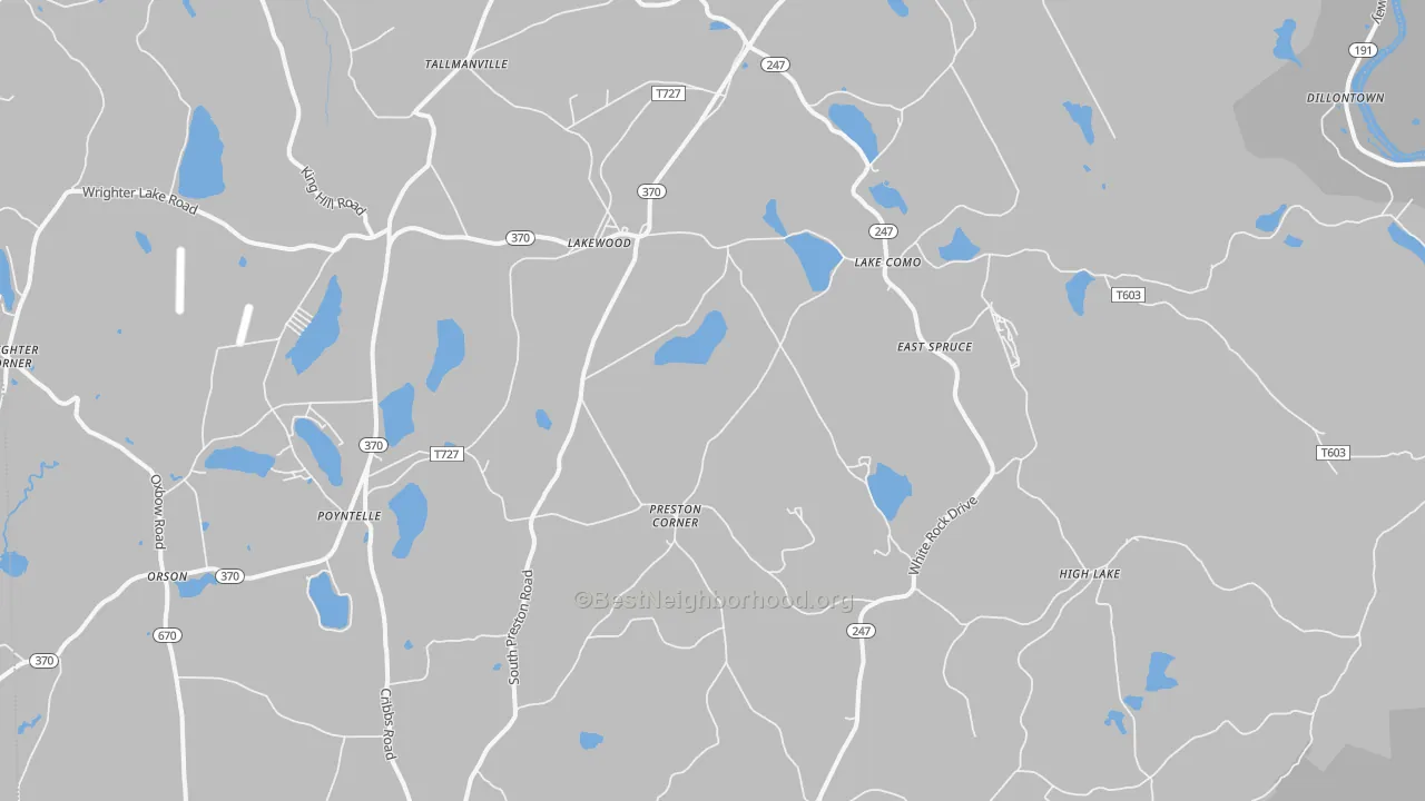 Transit Grade map of 18439, PA