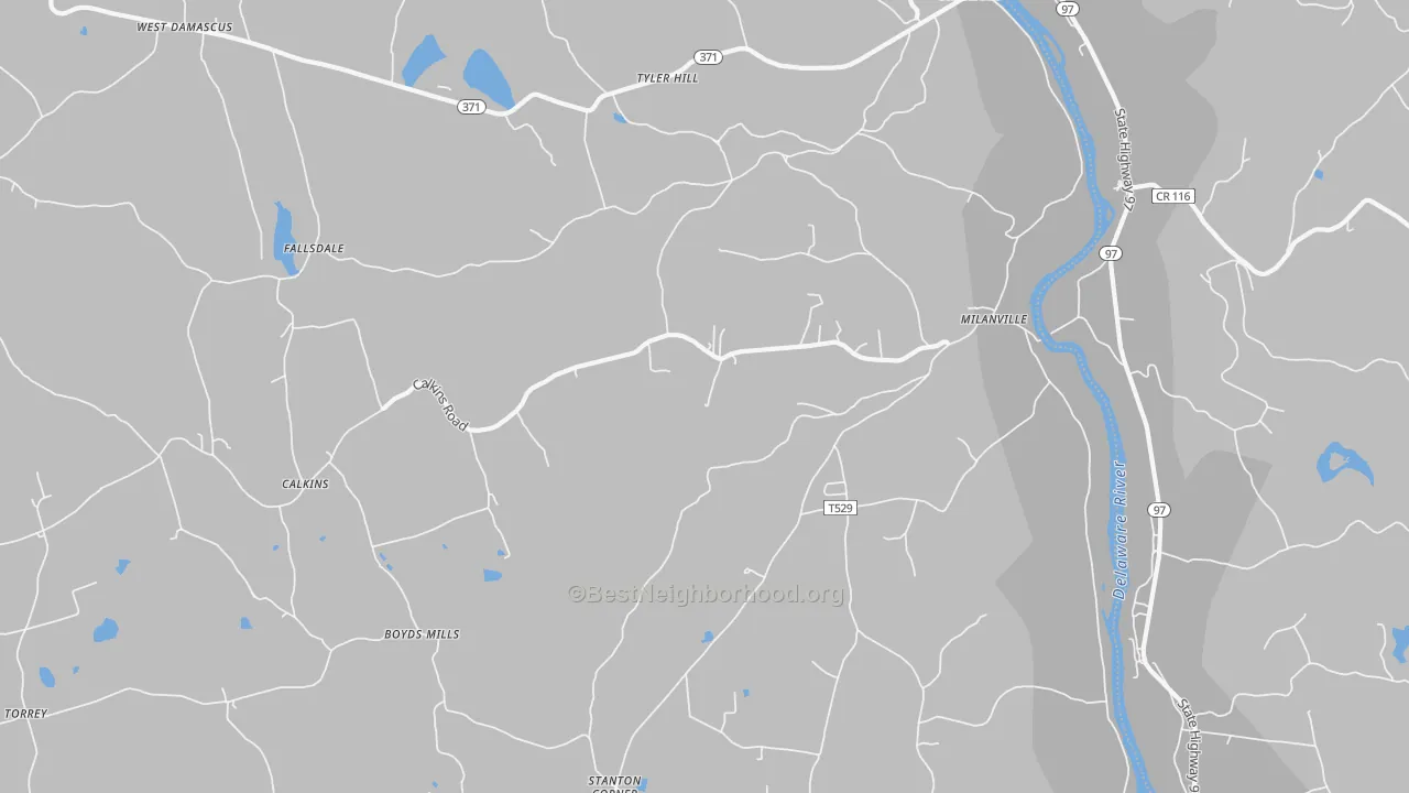 Transit Grade map of 18443, PA