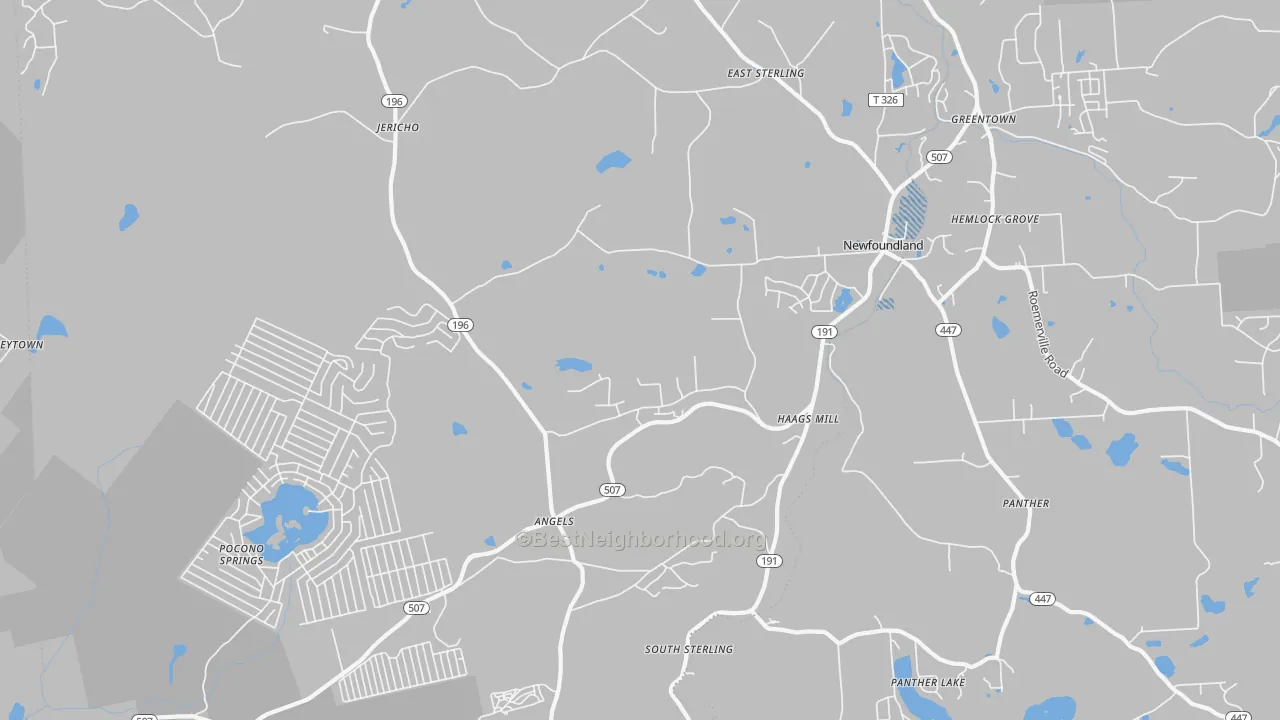 Transit Grade map of 18445, PA