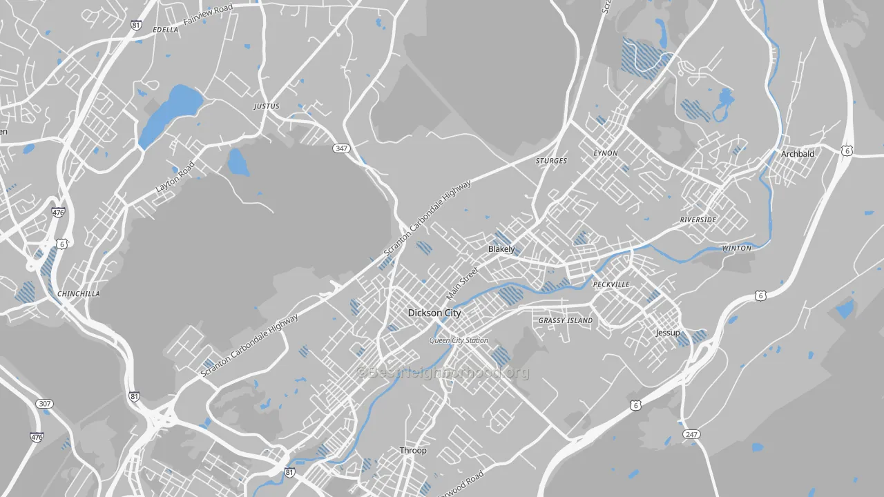 Transit Grade map of 18447, PA