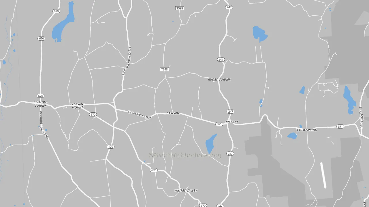 Transit Grade map of 18453, PA