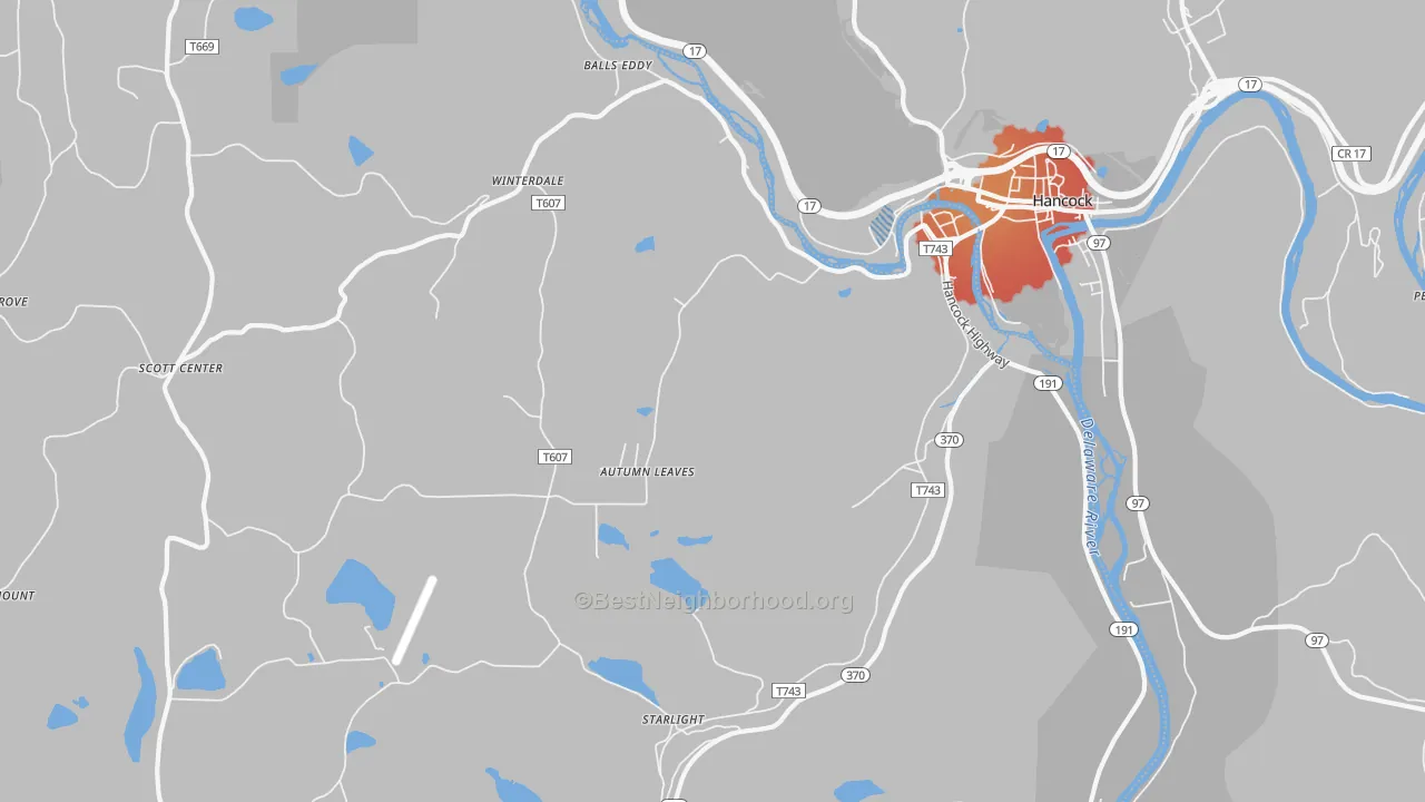 Transit Grade map of 18461, PA