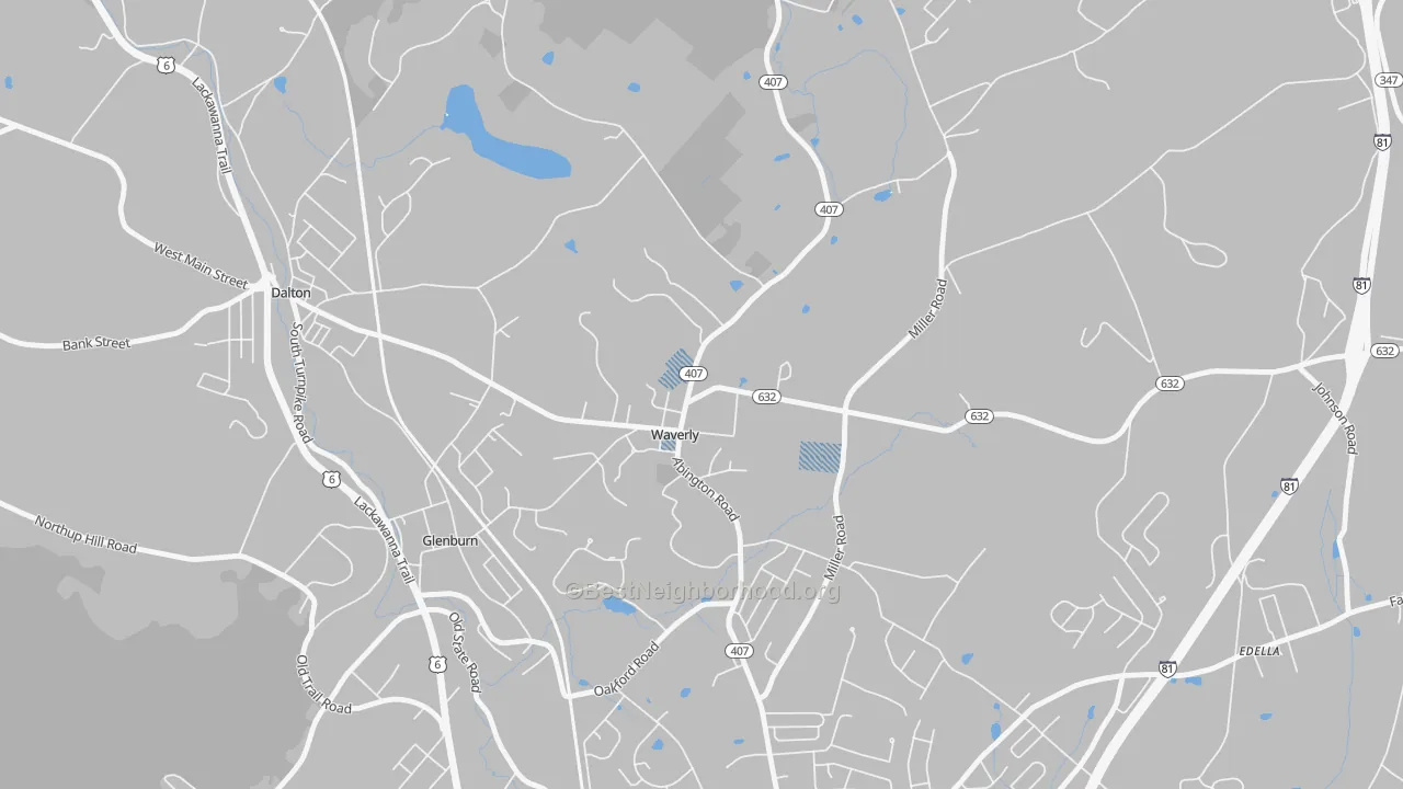 Transit Grade map of 18471, PA