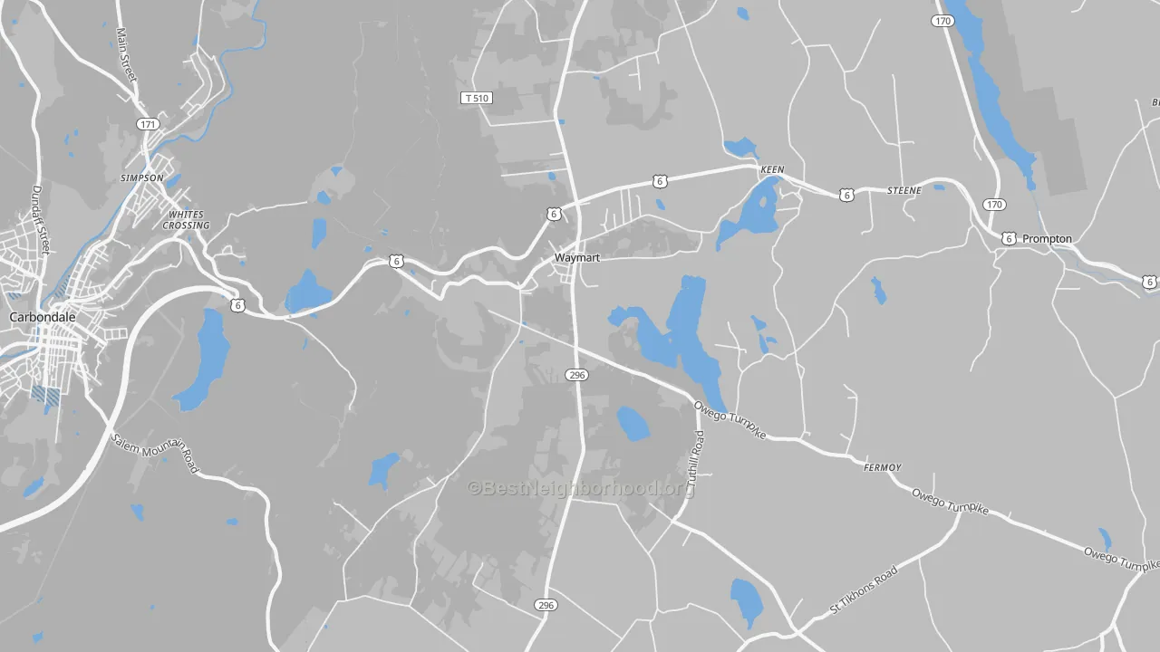 Transit Grade map of 18472, PA