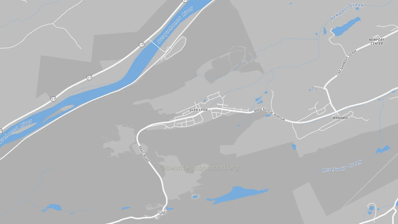 Transit Grade map of 18617, PA