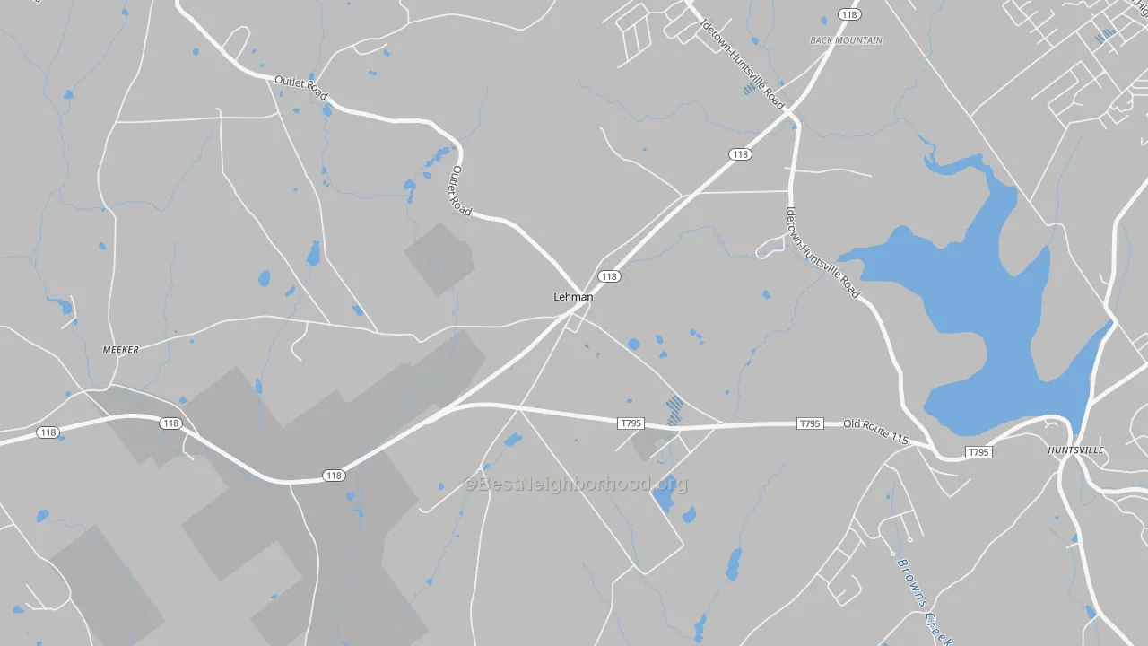 Transit Grade map of 18627, PA