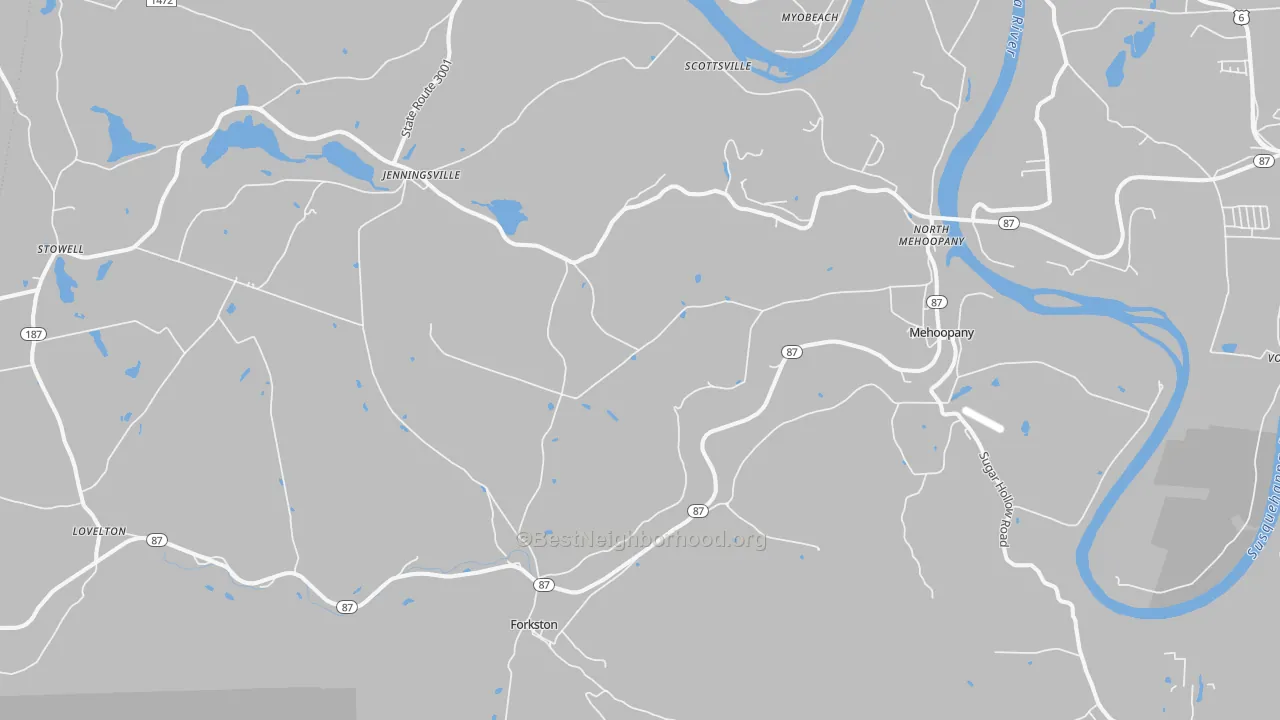 Transit Grade map of 18629, PA