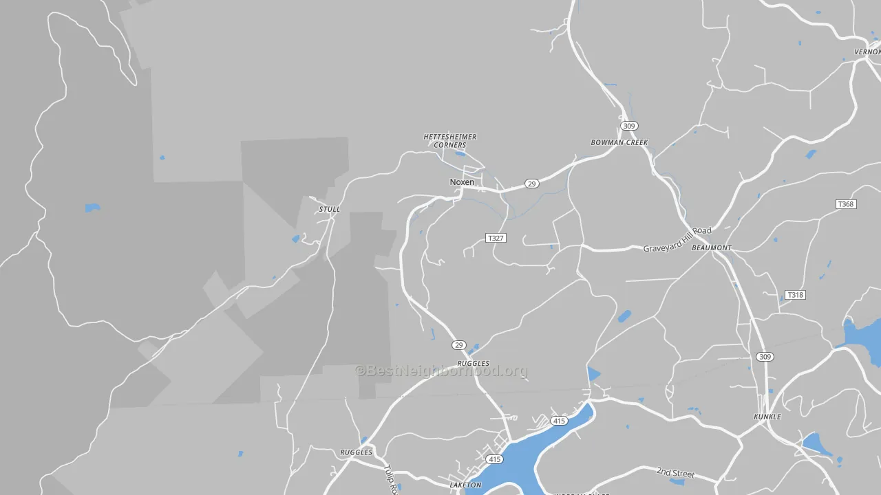 Transit Grade map of 18636, PA