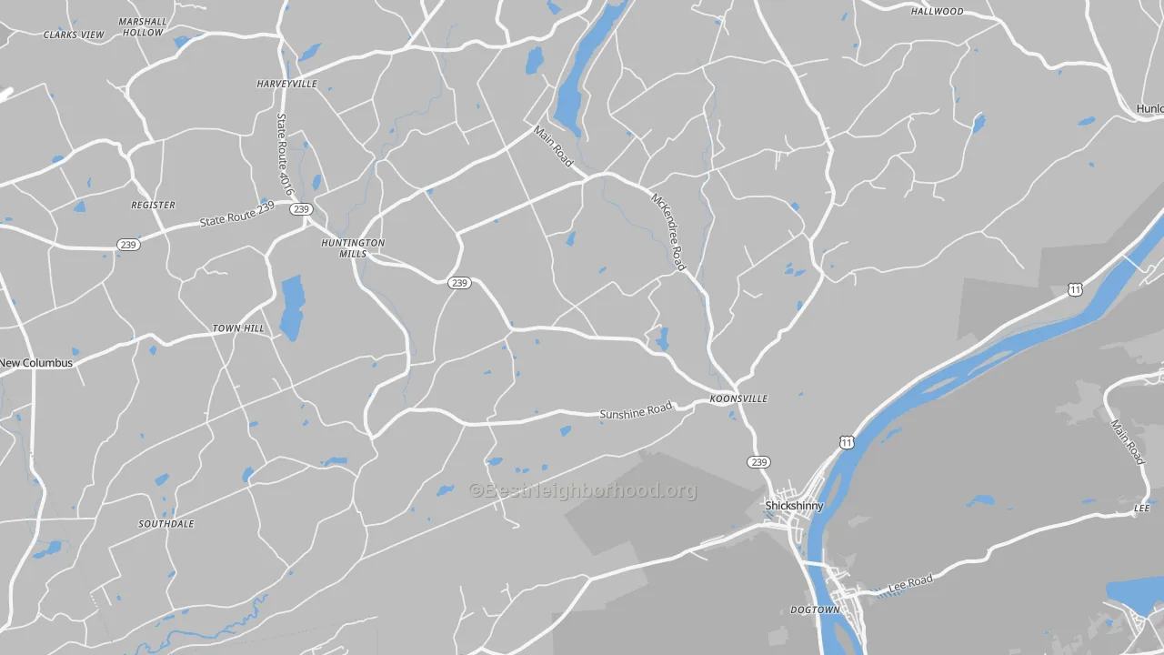Transit Grade map of 18655, PA