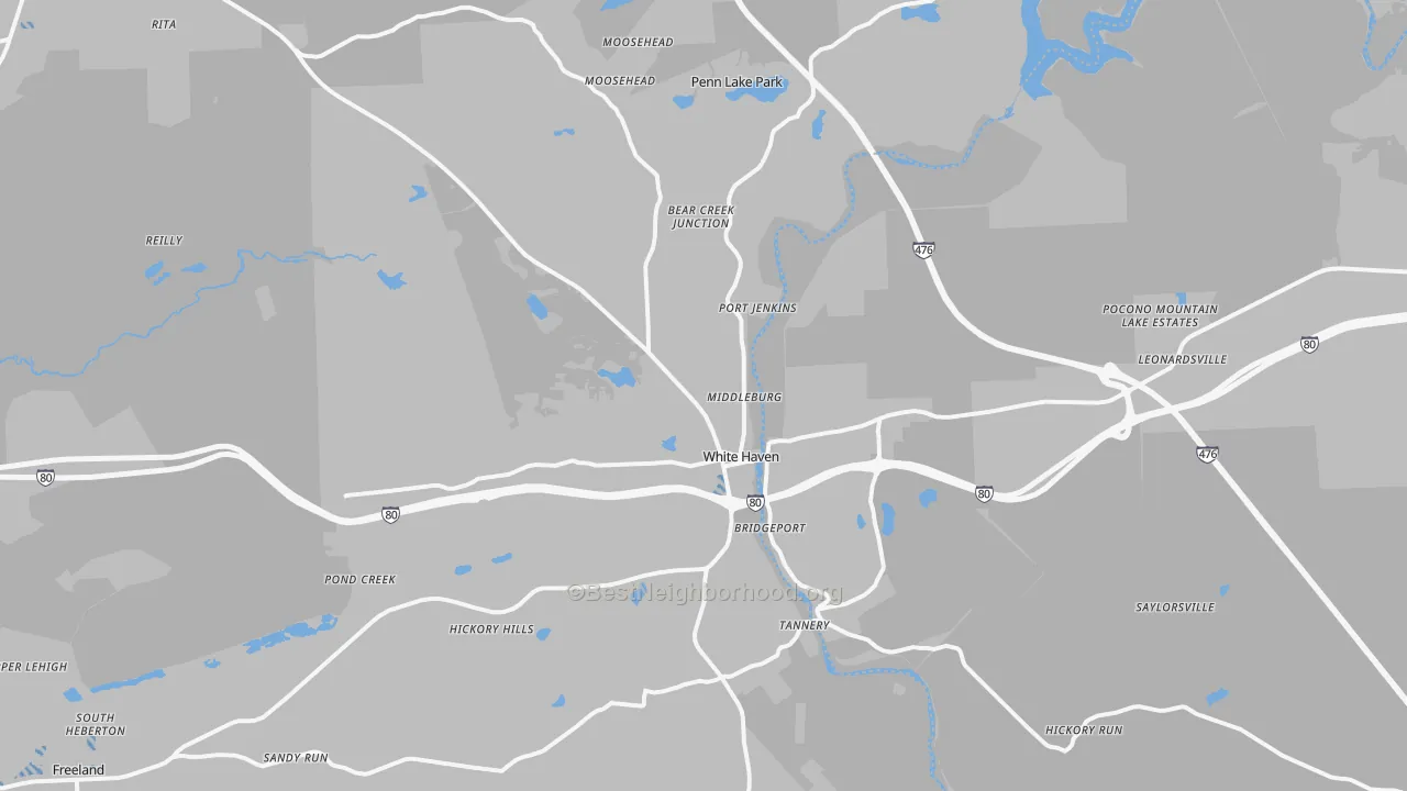 Transit Grade map of 18661, PA