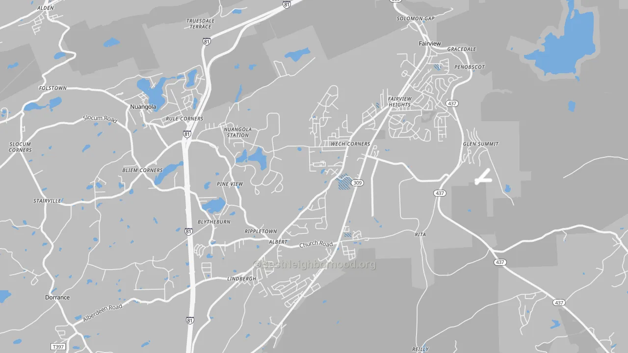 Transit Grade map of 18707, PA