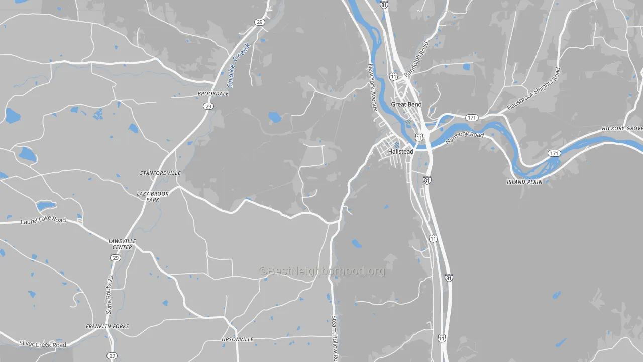Transit Grade map of 18822, PA