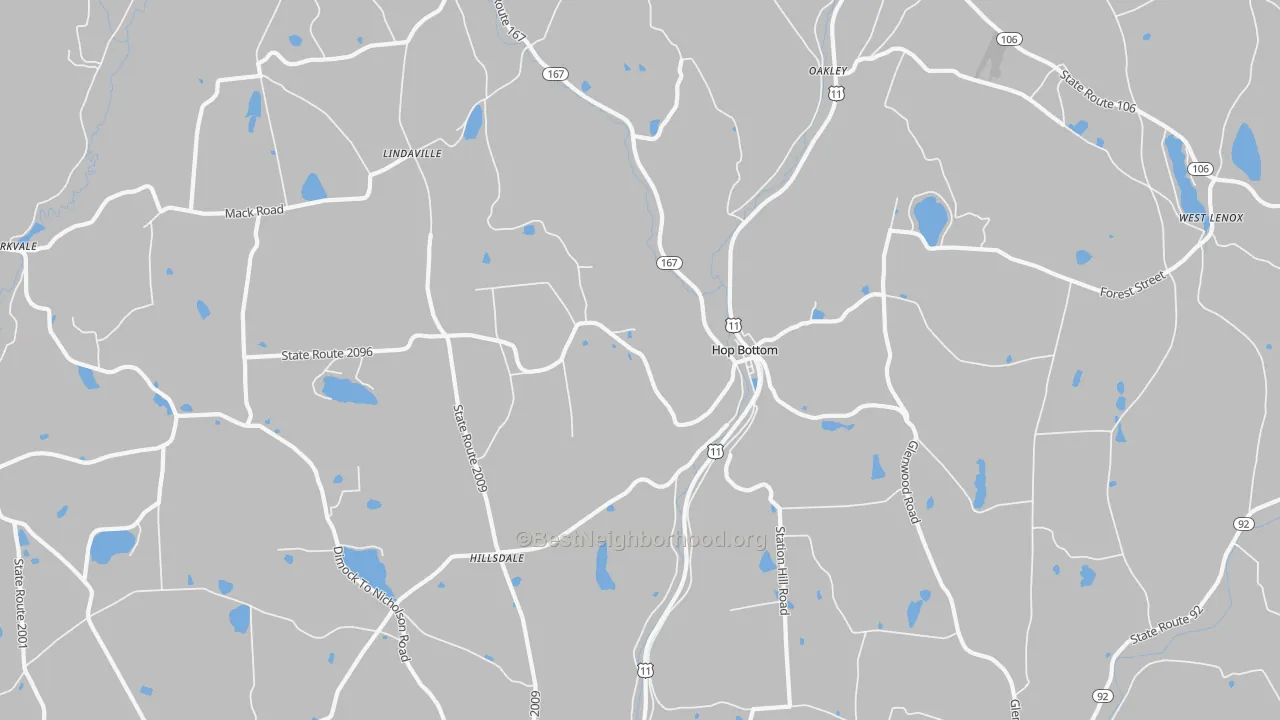 Transit Grade map of 18824, PA