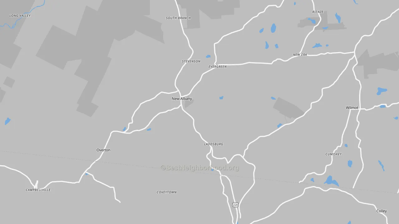 Transit Grade map of 18833, PA