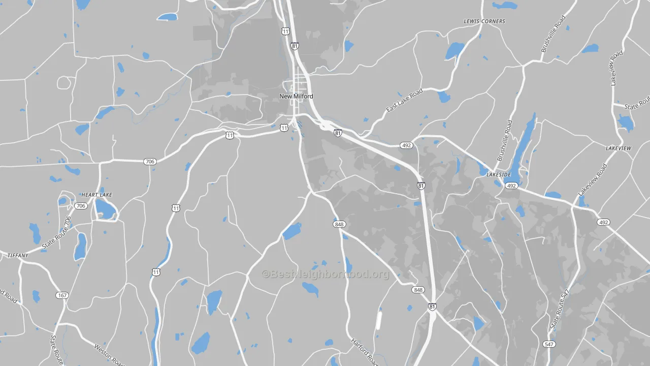 Transit Grade map of 18834, PA