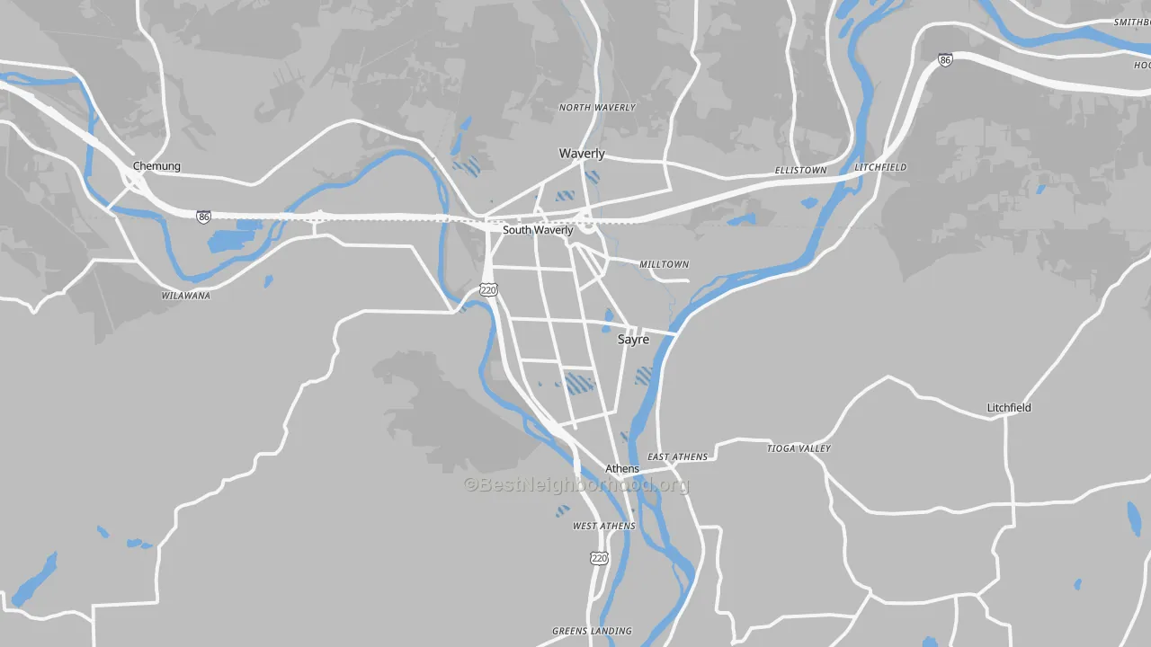 Transit Grade map of 18840, PA