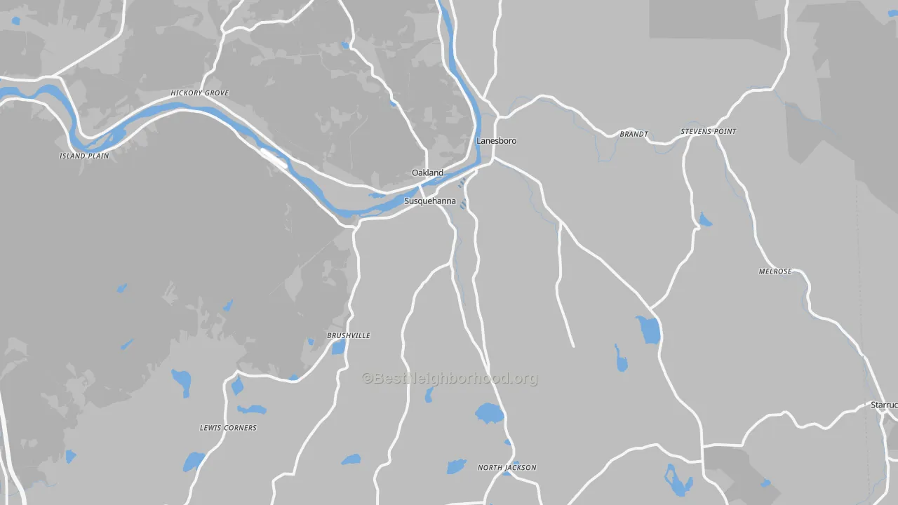 Transit Grade map of 18847, PA