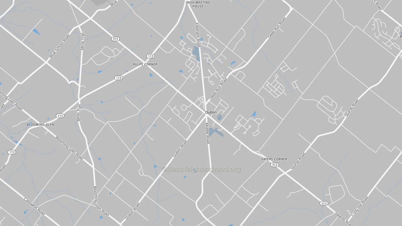Transit Grade map of 18917, PA