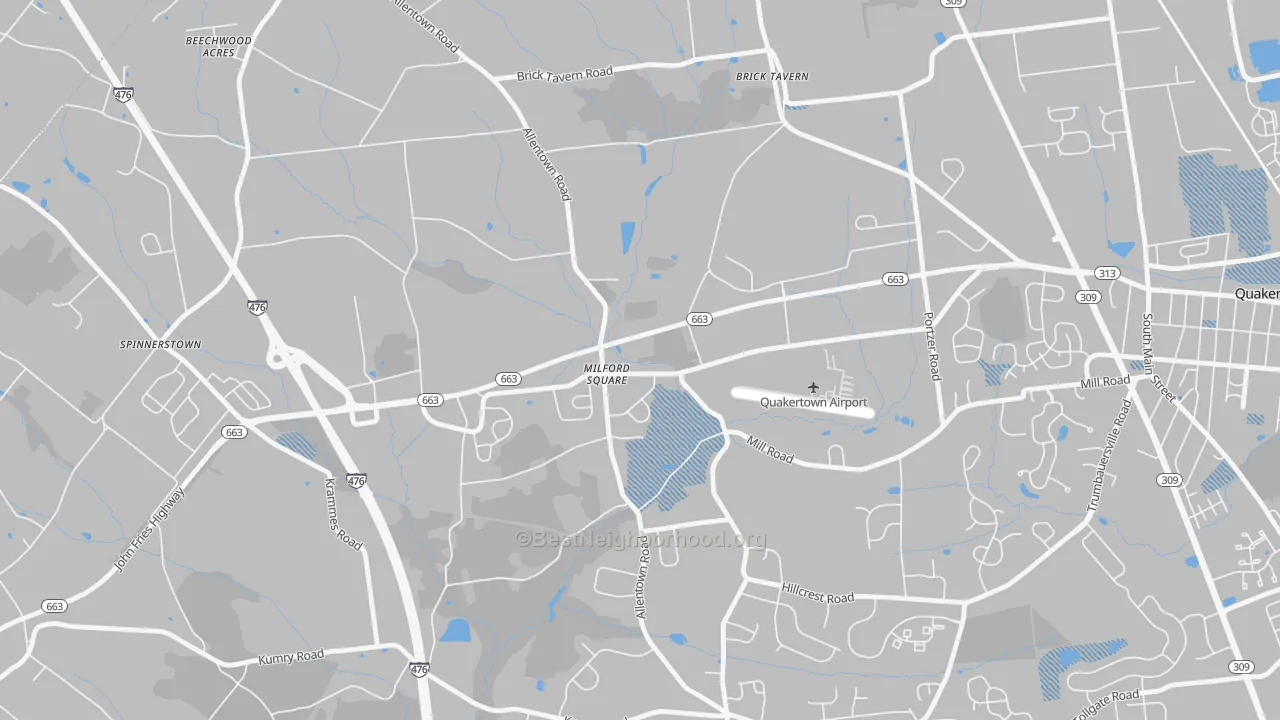 Transit Grade map of 18935, PA