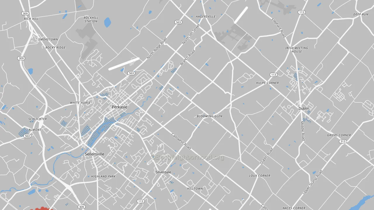 Transit Grade map of 18944, PA