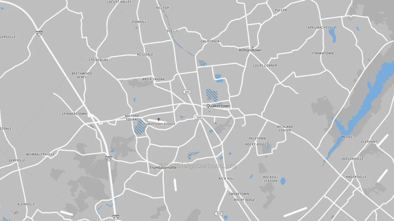 Transit Grade map of 18951, PA