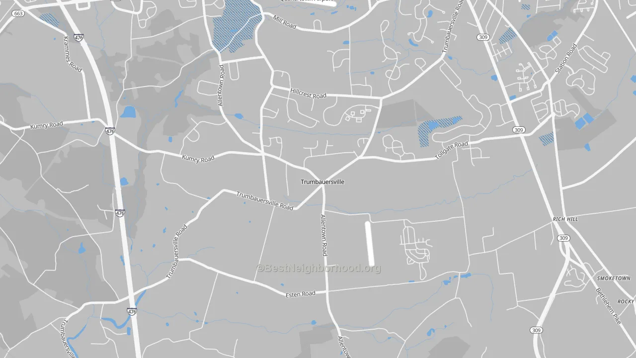 Transit Grade map of 18970, PA