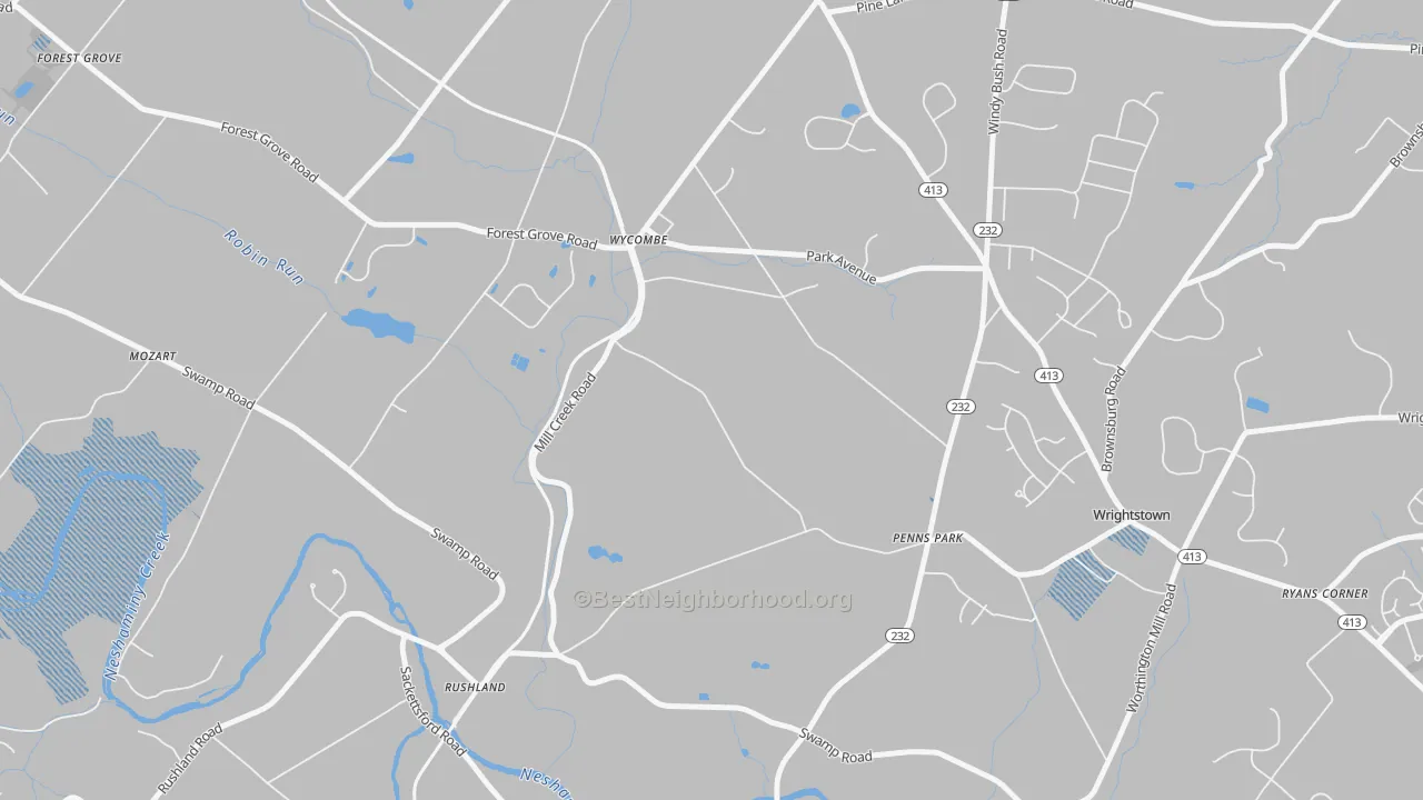 Transit Grade map of 18980, PA