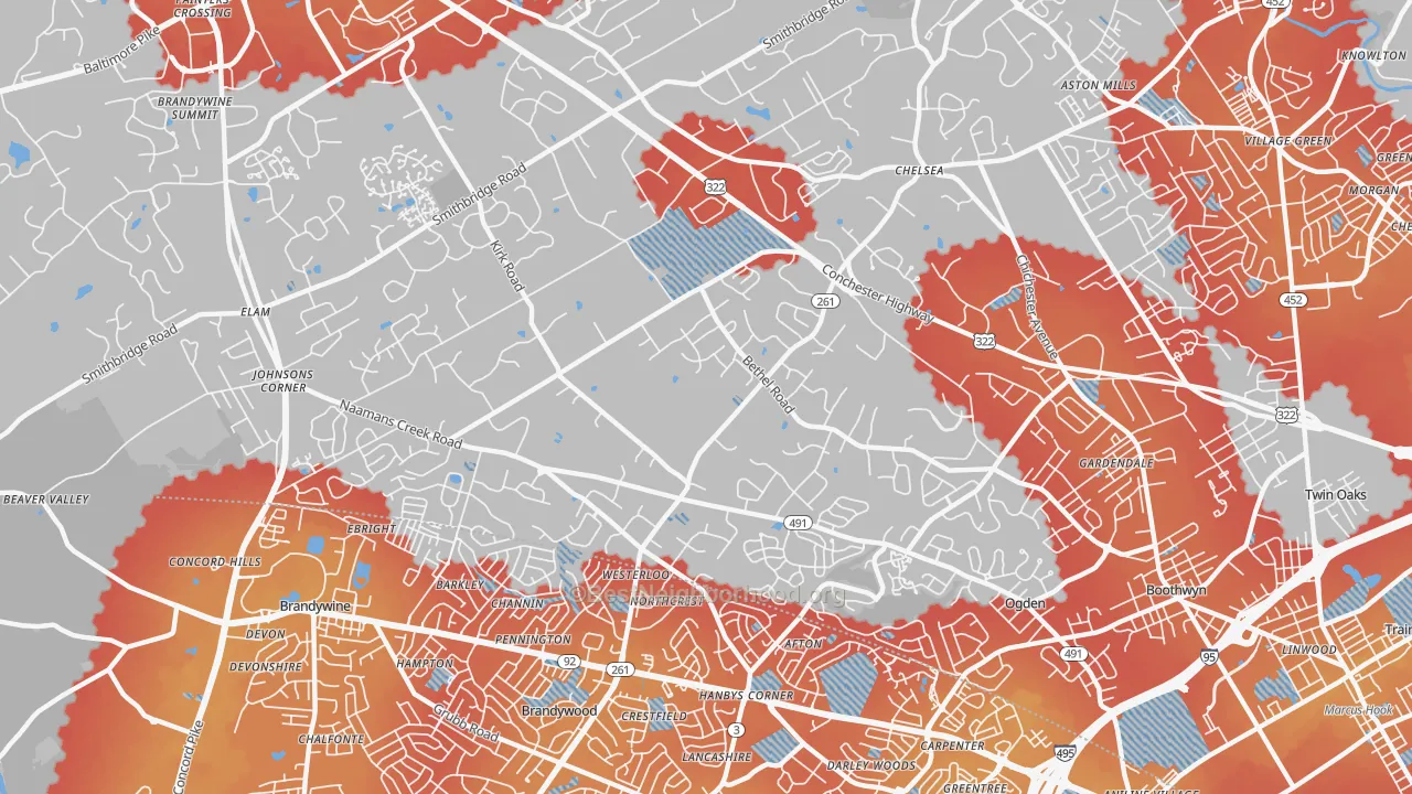 Transit Grade map of 19060, PA
