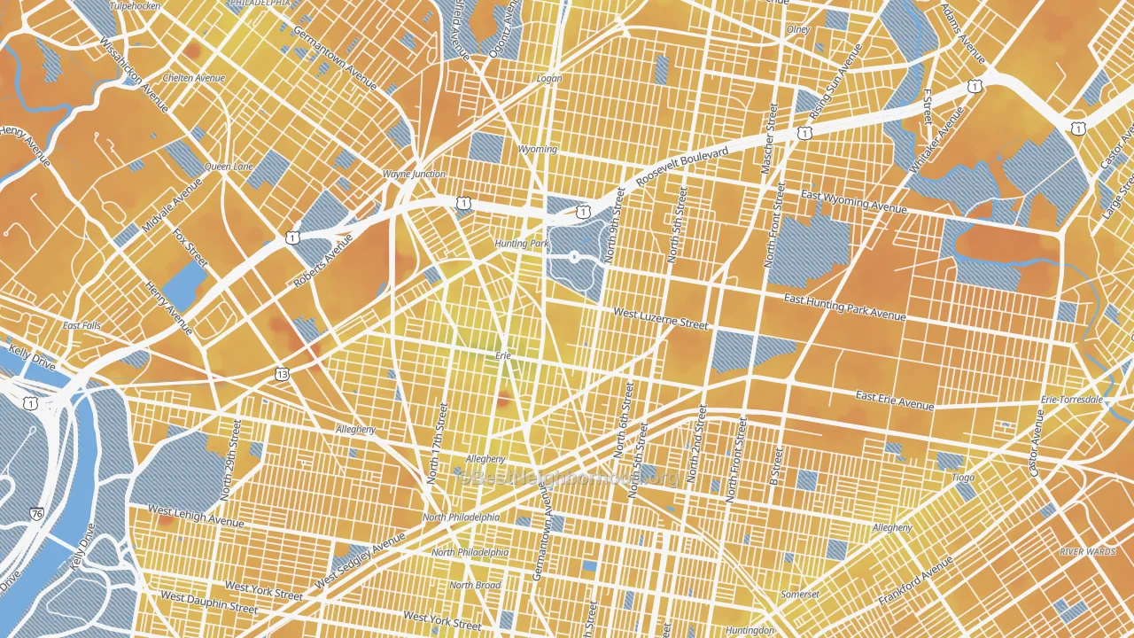 Transit Grade map of 19140, PA