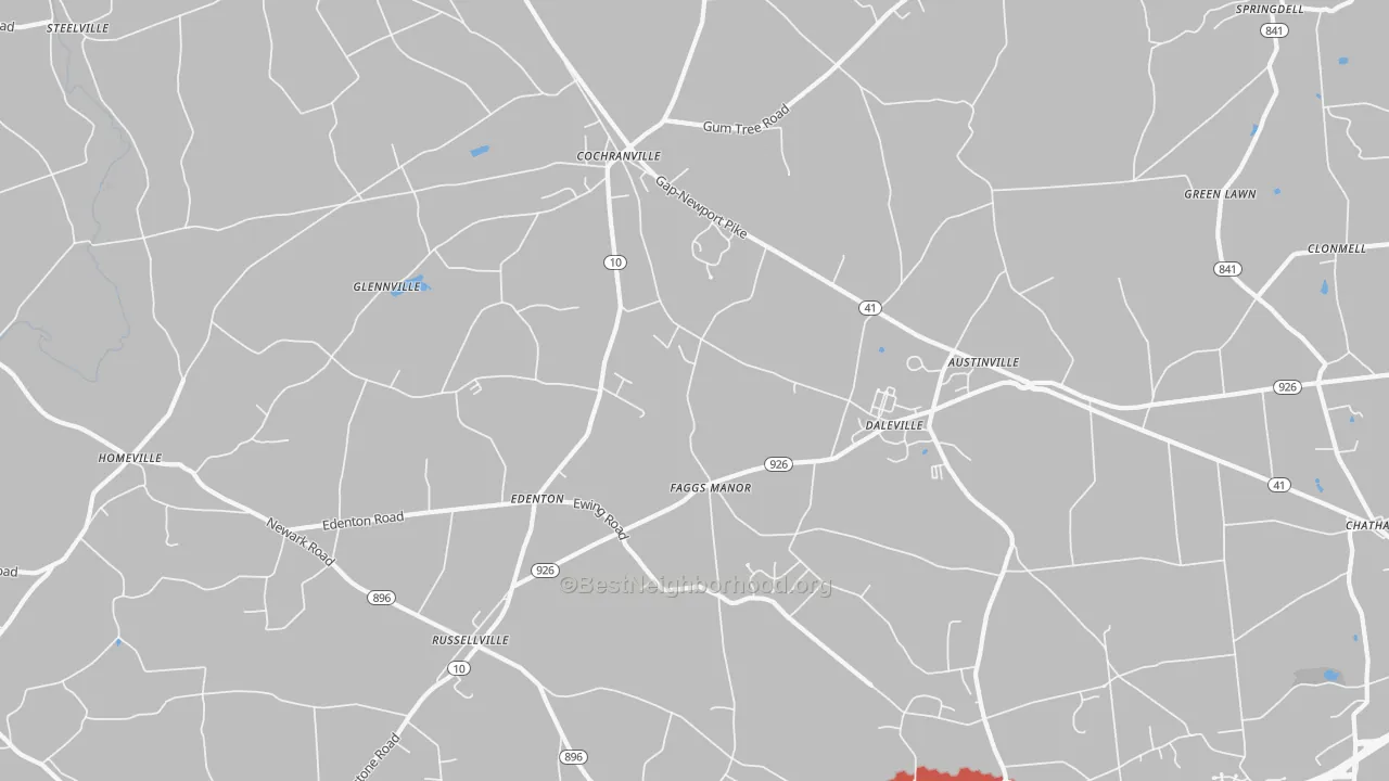 Transit Grade map of 19330, PA