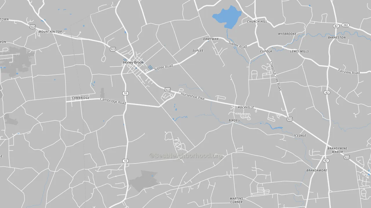 Transit Grade map of 19344, PA