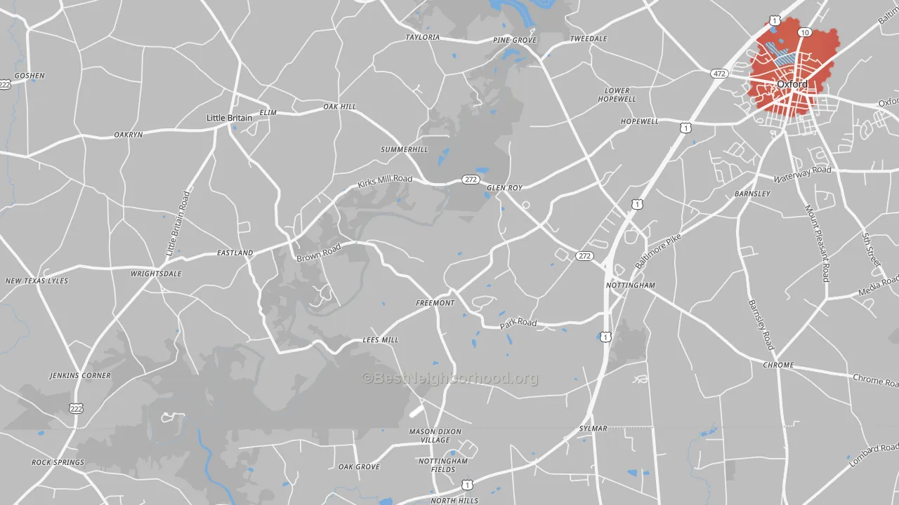 Transit Grade map of 19362, PA