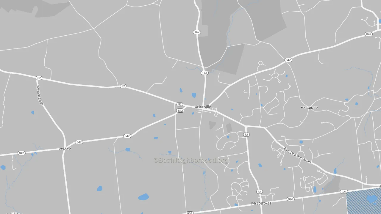 Transit Grade map of 19375, PA